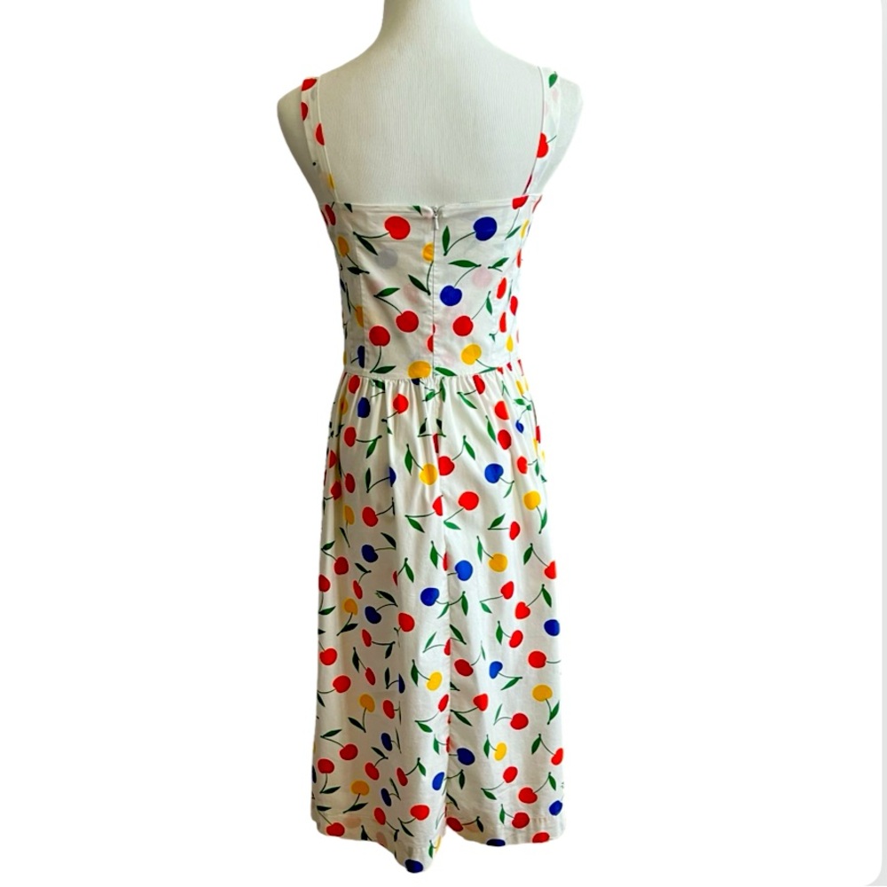 HVN Laura Bow Embellished
Printed Poplin Dress | Size: 8 - Picture 2 of 13